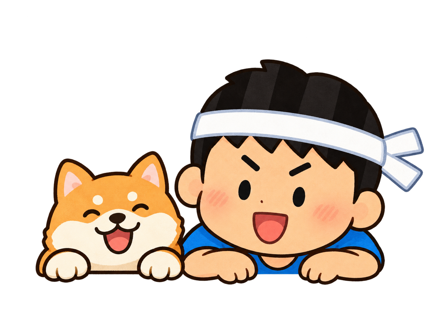 A smiling boy and dog welcoming you